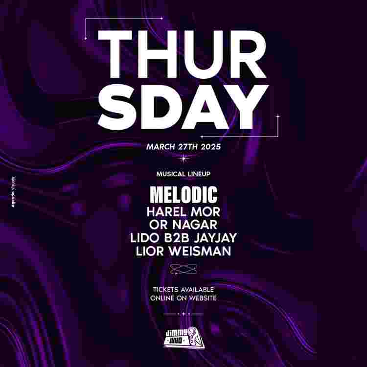 Event image Thursday Jimmy Who // 27.3 🏜️