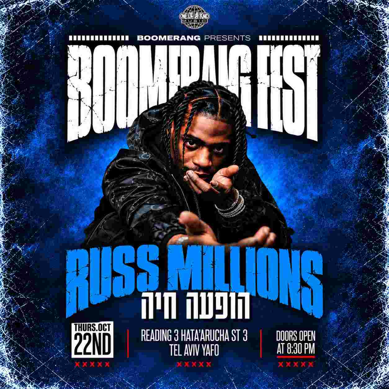 Event image RUSS MILLIONS LIVE @ BOOMERANG FEST
