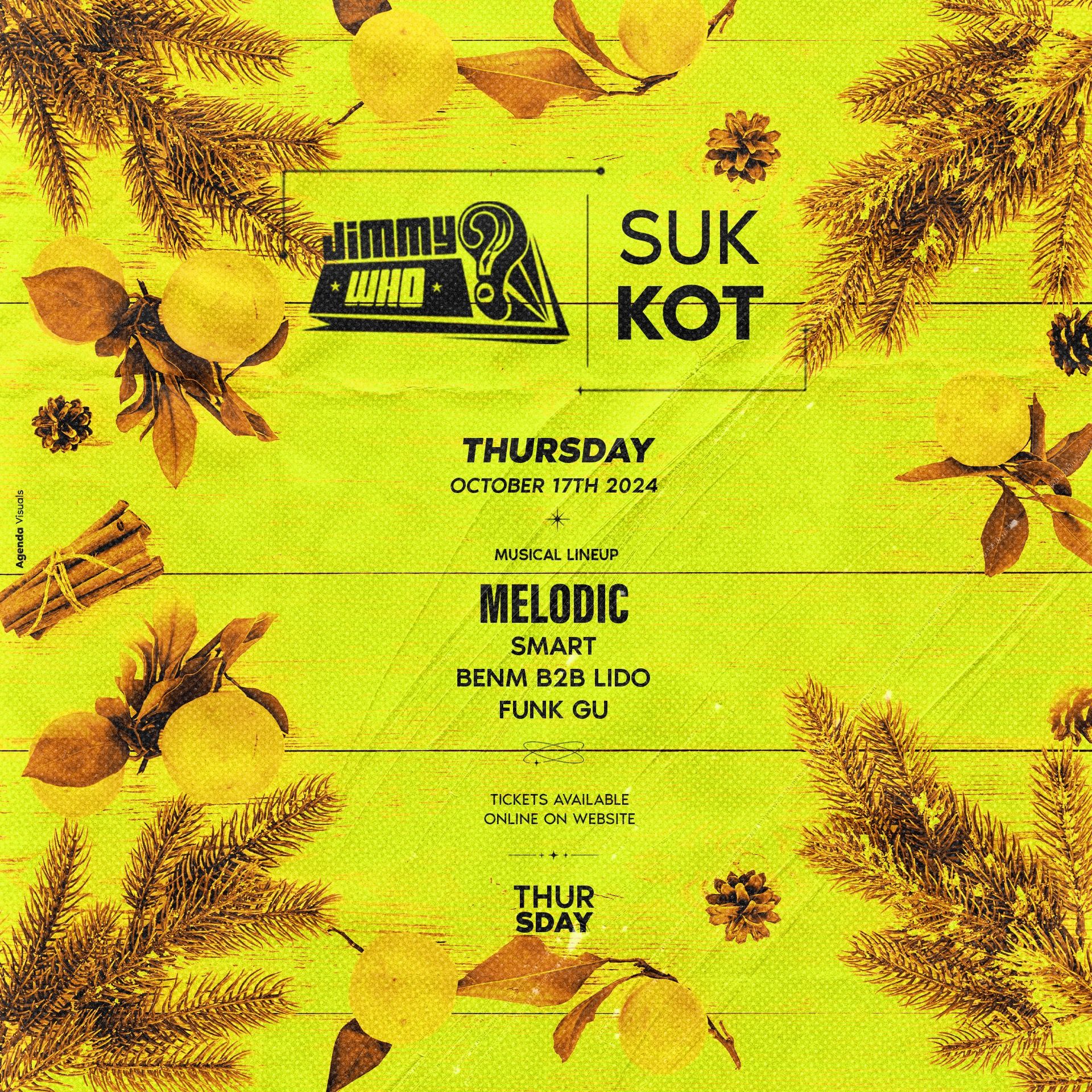 Event image - Thursday Jimmy Who x Sukkot 🍷