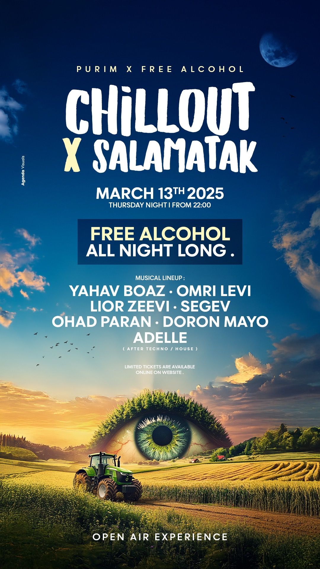 Event image - ChillOut- Purim X Free Alcohol 🎭