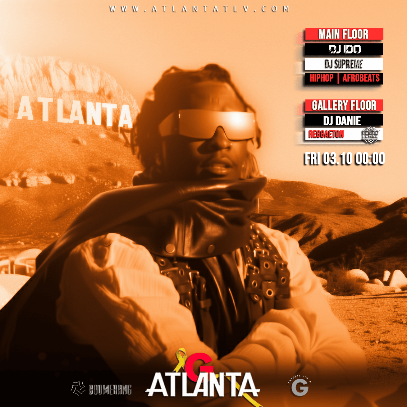 Event image - היפהופ/רגאטון ב 2 רחבות - 3.10 באטלנטה -- Friday 3.10 100% hiphop 2 Floors @ ATLANTA