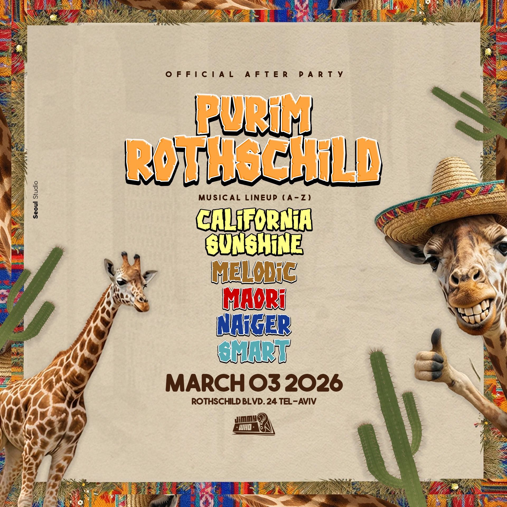 Event image - PURIM B’ROTHSCHILD • OFFICIAL AFTER 🌴