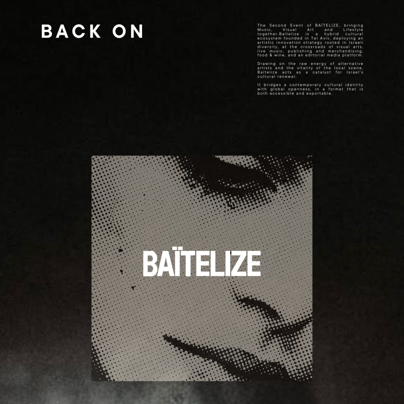 Event image - BACK ON