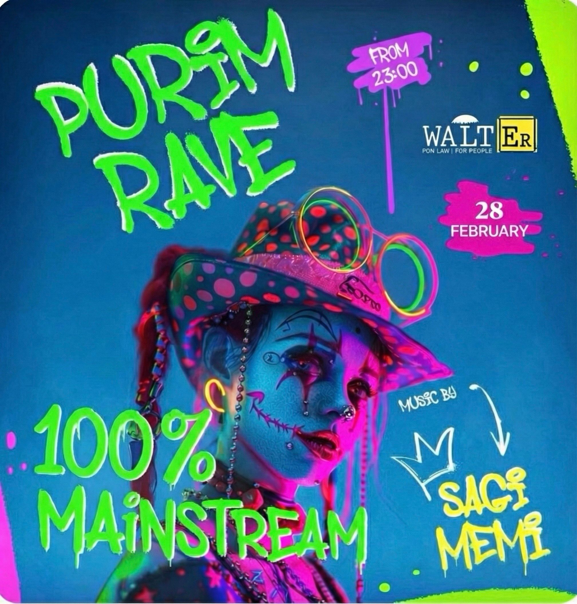 Event image - Saturday WalteR Purim | 28.2