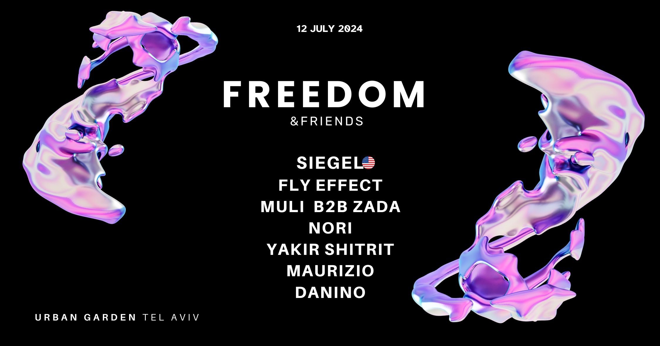 Event image - FREEDOM & FRIENDS | 12.7 | TEL AVIV