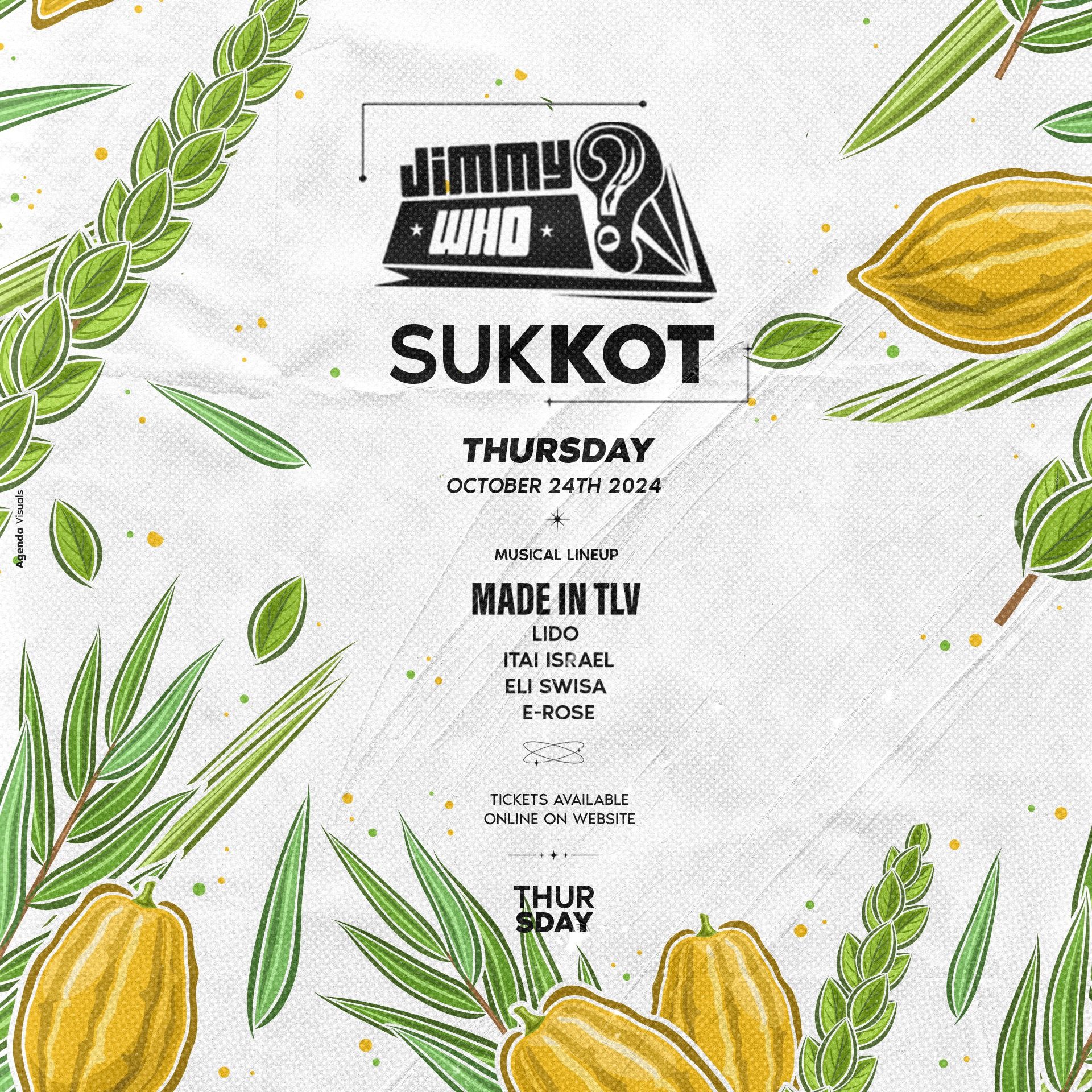 Event image - Thursday Jimmy Who // Sukkot 24.10