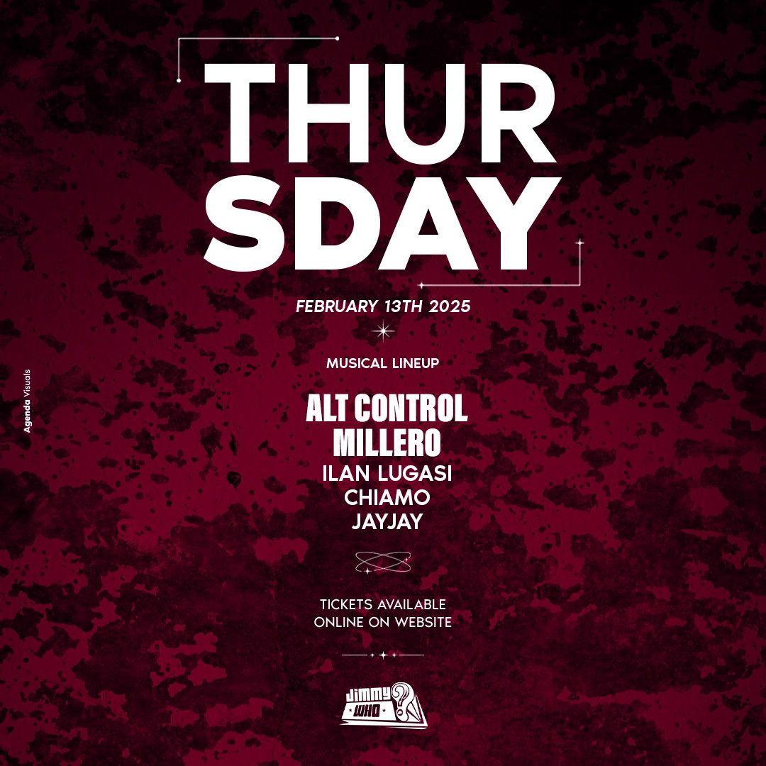 Event image - Thursday Jimmy Who // 13.2 ๐ช