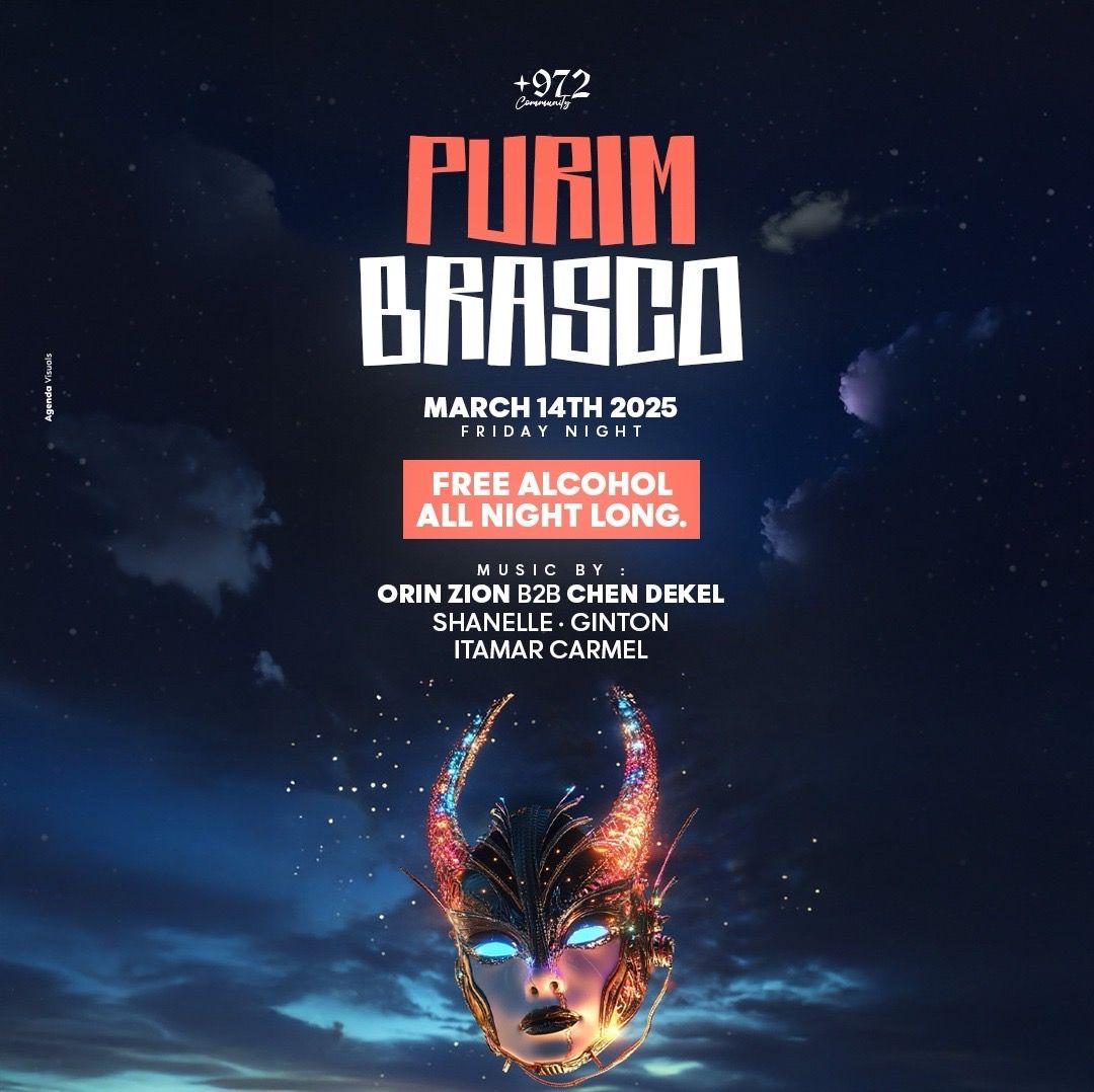 Event image - BRASCO TLV • PURIM 2025 • FREE ALCOHOL