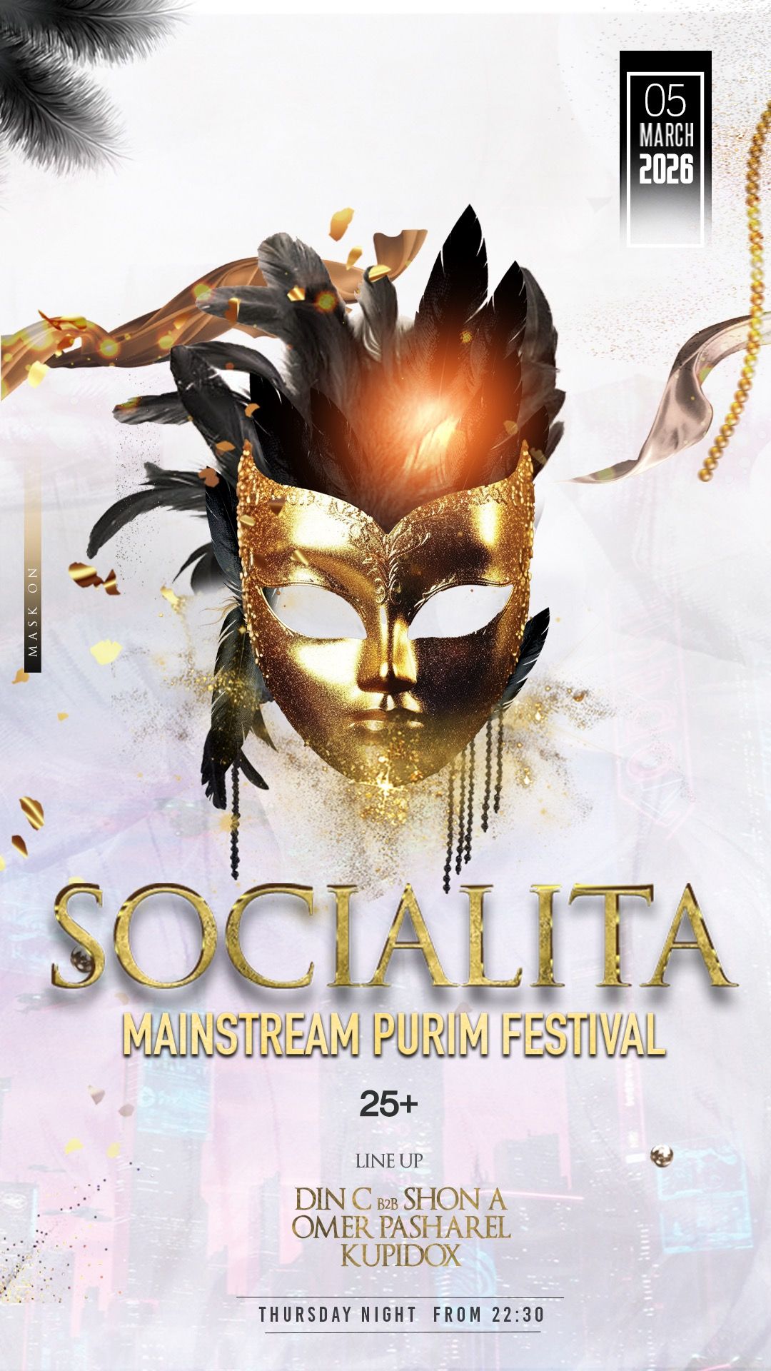 Event image - PURIM 25+ | SOCIALITA