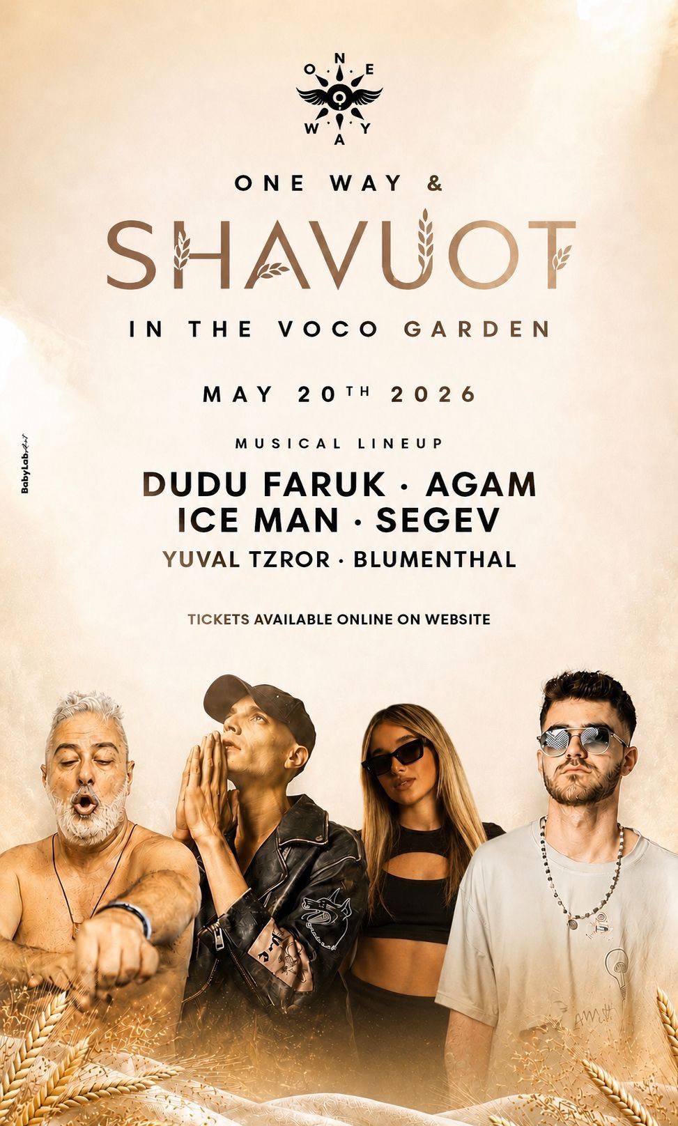 Event image - One Way & Shavout - Dudu Faruk ~ Adella ~ Ice Man