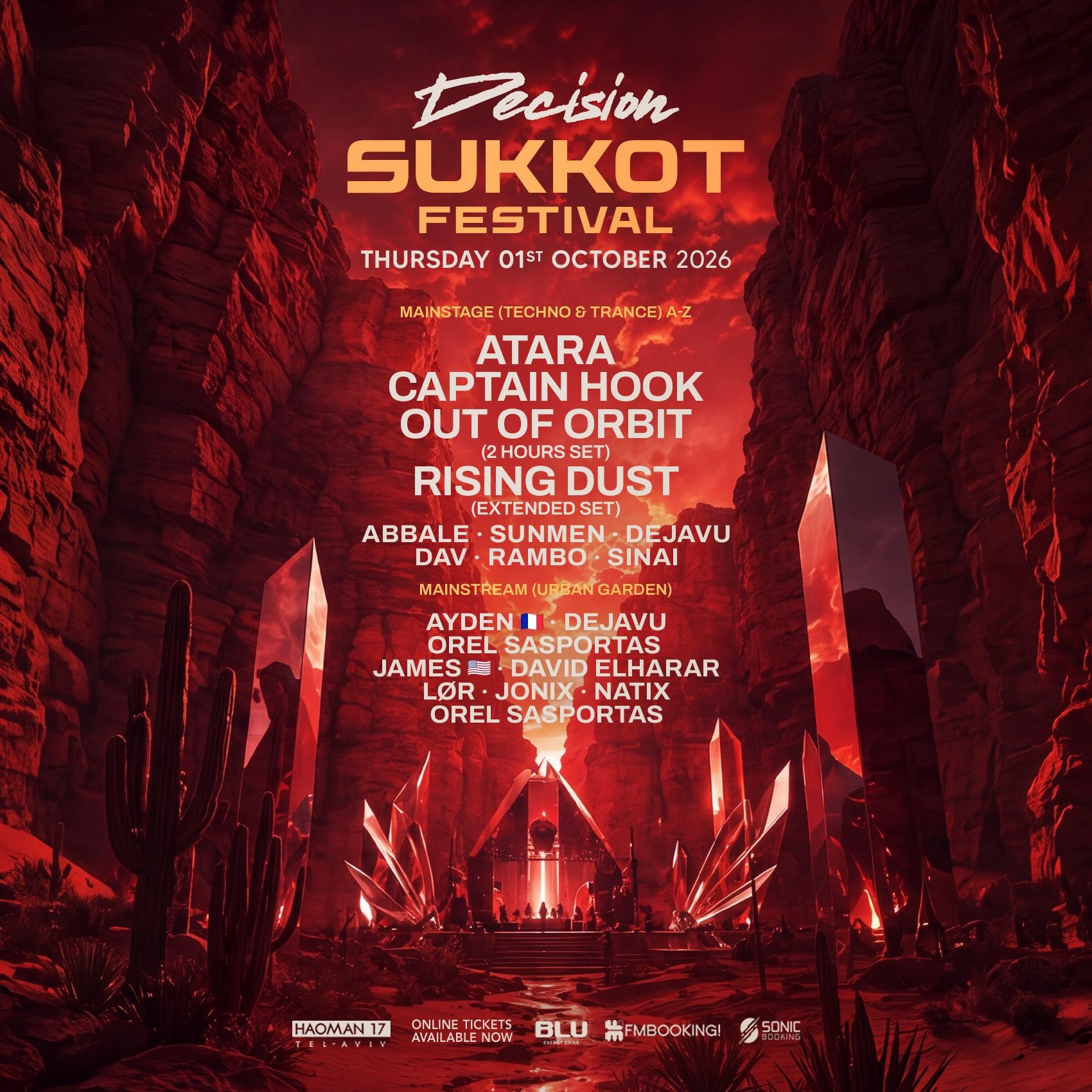 Event image - DECISION FESTIVAL - SUKKOT | HAOMAN 17 | 01.10