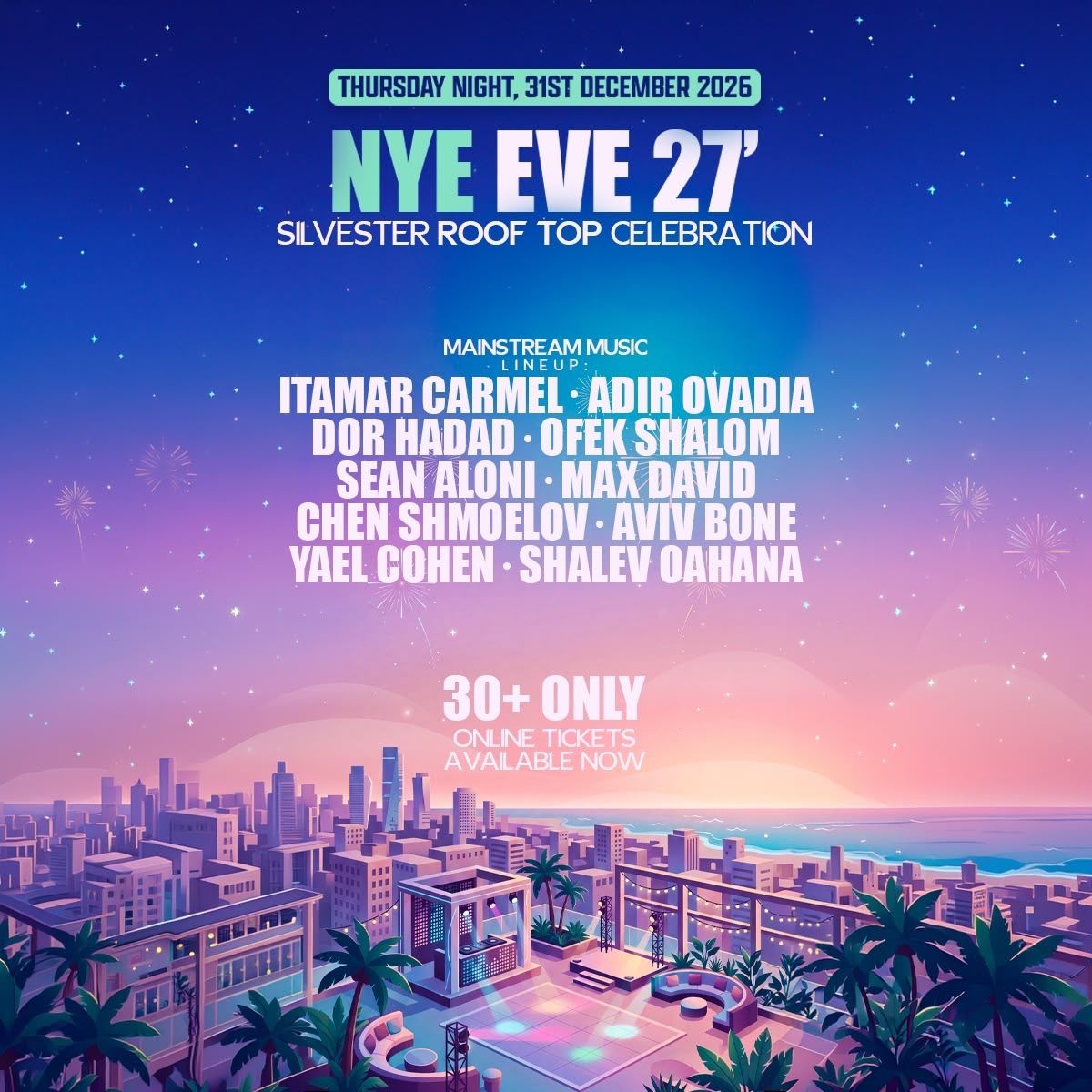 Event image - SILVESTER ROOFTOP CELEBRATION (30+)