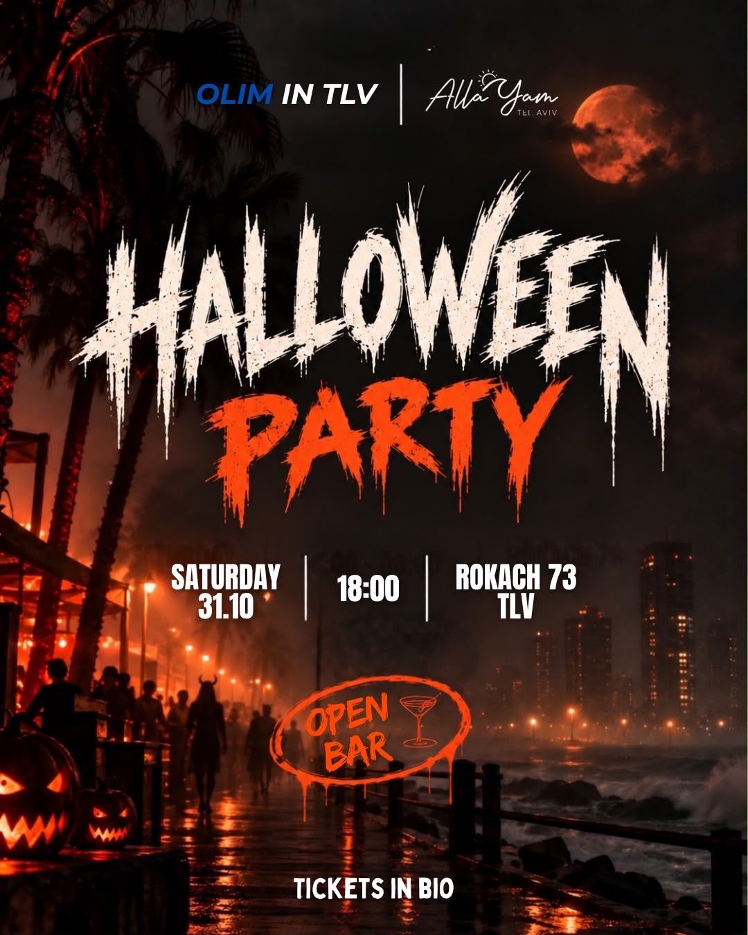 Event image - Olim In TLV X Alla Yam Halloween ๐ ๐
