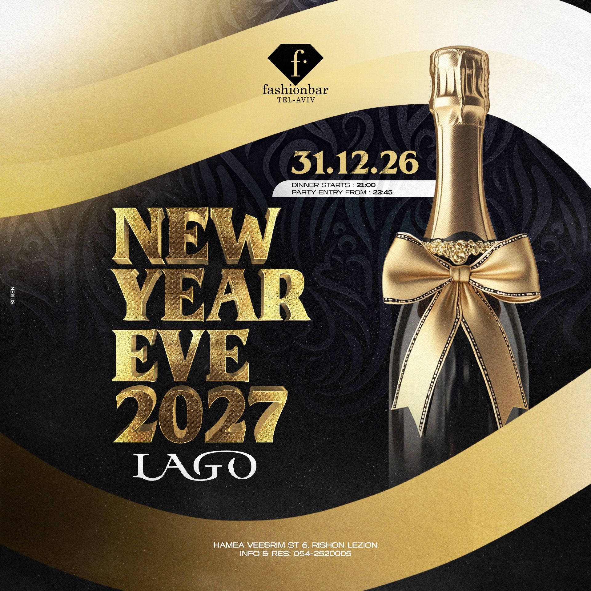 Event image - ✨ LAGO by Fashionbar • New Year’s Eve 2027 • 31.12